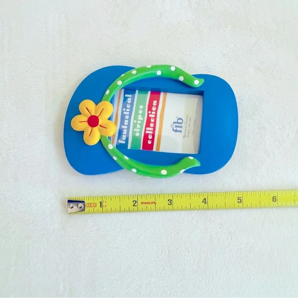 Flip Flop Photo Picture Frame, 3D, Summer, Beach, Ocean